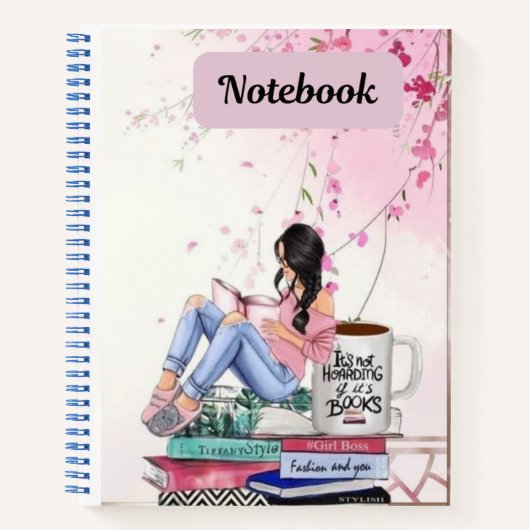 Reading is My Happy Place - Notebook Notizblock (Vorderseite)