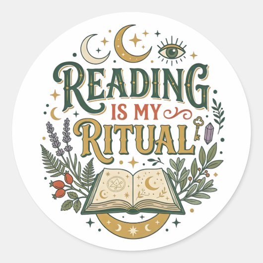 Reading Is My Ritual Sticker Celestial Book Lover (Vorderseite)