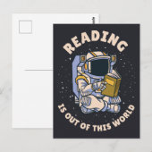 Reading Is Out Of This World Postkarte (Vorne/Hinten)