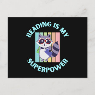 Reading is Superpower Postkarte