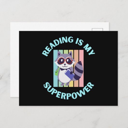Reading is Superpower Postkarte (Vorne/Hinten)
