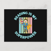 Reading is Superpower Postkarte (Vorderseite)