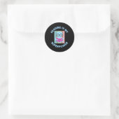 Reading is Superpower Runder Aufkleber (Tasche)