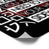 Reading Japanese Is Easy Turn Head Sideways Funny  Poster (Ecke)