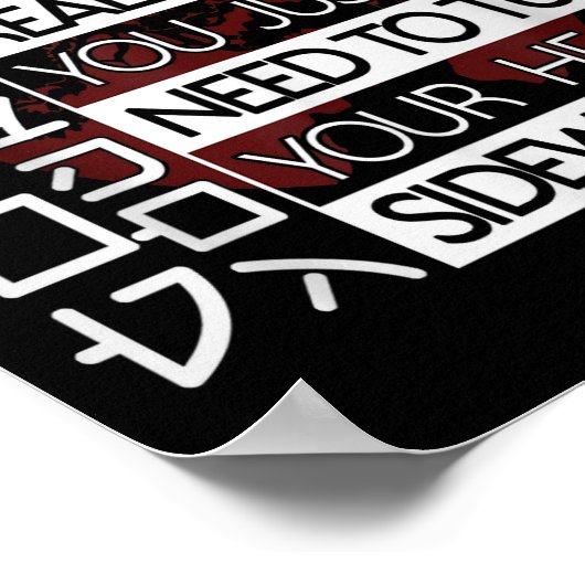 Reading Japanese Is Easy Turn Head Sideways Funny  Poster (Ecke)