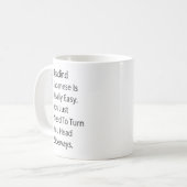 Reading Japanese Is Really Easy Funny Sarcastic Qu Kaffeetasse (Vorderseite Links)