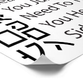 Reading Japanese Is Really Easy Funny Sarcastic Qu Poster (Ecke)