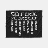 Reading Japanese Is Really Easy Shirt Student Quot Fleecedecke (Vorderseite (Horizontal))