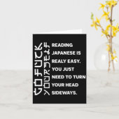 Reading Japanese Is Really Easy Shirt Student Quot Karte (Gelbe Blume)