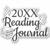 Reading Journal Header Script Title Planner Aufkleber (Vorderseite)