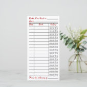 Reading List Tracker Flat Card (Stehend Vorderseite)