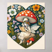 Reading Mushroom Fairy Poster (Vorne)