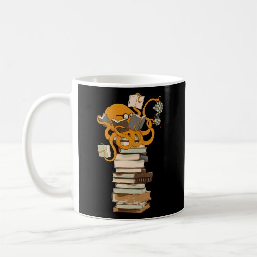 Reading Octopus Tea Coffee And Books Kaffeetasse (Links)