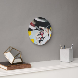 "Reading of the Will" Gemälde auf einer Runde Wanduhr