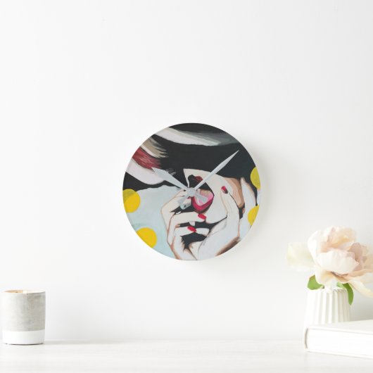 "Reading of the Will" Gemälde auf einer Runde Wanduhr (Zuhause)