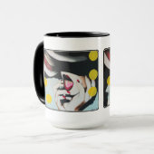 "Reading of the Will" Gemälde auf einer Tasse (Vorderseite Links)