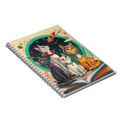 Reading Opens a Gateway to Cosmic Cat Adventures Notizblock (Rechte Seite)