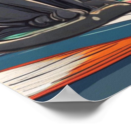 Reading Opens a Gateway to Cosmic Cat Adventures Poster (Ecke)