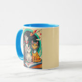 Reading Opens a Gateway to Cosmic Cat Adventures Tasse (Vorderseite Links)