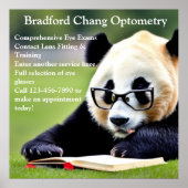 Reading Panda Chinese Optometrie Office anpassen Poster (Vorne)