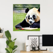 Reading Panda Chinese Optometrie Office anpassen Poster (Heimbüro)