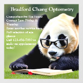 Reading Panda Optometrie Office Frontdoor anpassen Fensteraufkleber (Blatt)