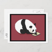 Reading Panda Postkarte (Vorne/Hinten)