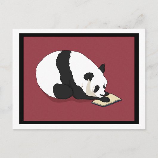 Reading Panda Postkarte (Vorderseite)
