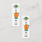 Reading Plus Coffee Lesezeichen Card Mini Visitenkarte (Vorne/Hinten)