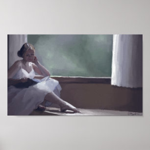 Reading Poster Print am Regentag