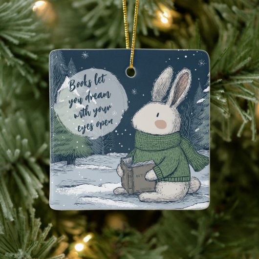 Reading Quote Ornament for Book Lovers (Baum)