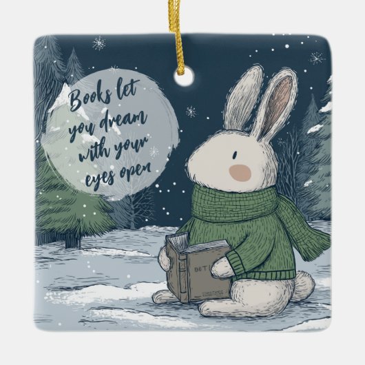 Reading Quote Ornament for Book Lovers (Vorderseite)