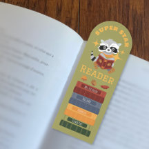 Reading Raccoon Green Student Award Lesezeichen
