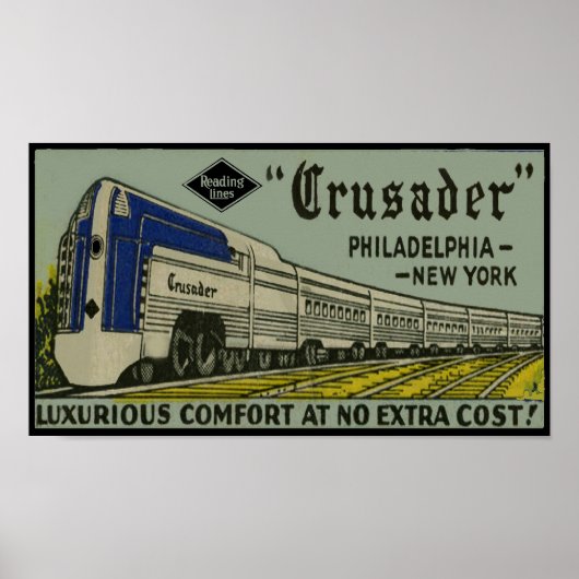 Reading Railroad Crusader 1937 Poster (Vorne)