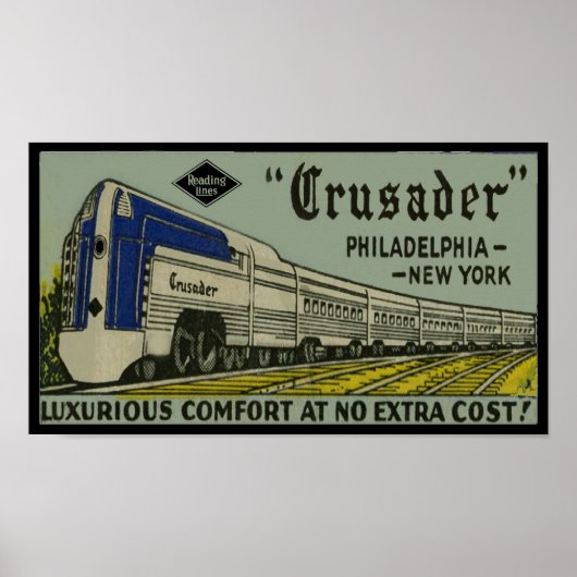 Reading Railroad Crusader 1937 Poster (Vorne)