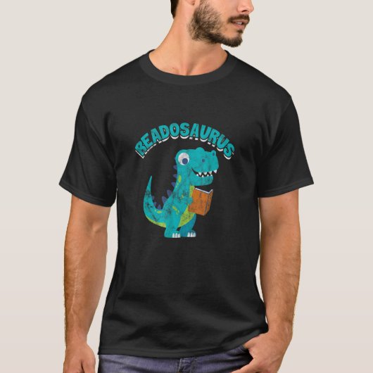 Reading Readosaurus Buch Saurus Dinosaur Bookworm T-Shirt (Vorderseite)