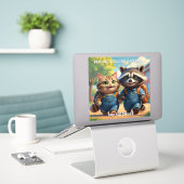 Reading, Rechtschreibung, Backpacks & Lächeln Aufk Aufkleber (Laptop auf Schreibtisch)