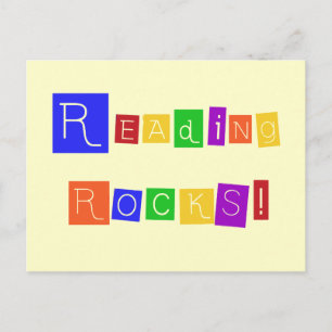 Reading Rocks Tshirts und Geschenke Postkarte
