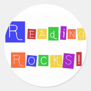 Reading Rocks Tshirts und Geschenke Runder Aufkleber