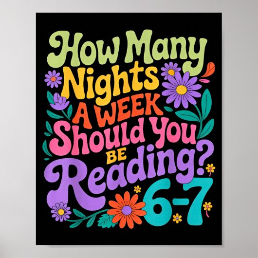 Reading Six Seven Meme Book Lover 67 Teacher 6 7  Poster (Vorne)