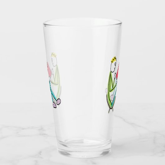 Reading Stickman Glas (Rechts)