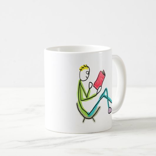 Reading Stickman Kaffeetasse (VorderseiteRechts)