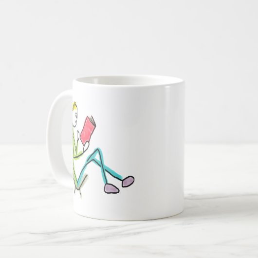 Reading Stickman Kaffeetasse (Vorderseite Links)