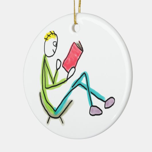 Reading Stickman Keramik Ornament (Links)