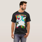 Reading Teacher Dabbing Unicorn Elementary School  T-Shirt (Vorne ganz)