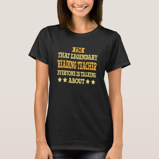 Reading Teacher Job Title Employee Funny Reading T T-Shirt (Vorderseite)