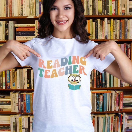 Reading Teacher Owl Tshirt