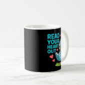 Reading Teacher Valentine Day Read Your Heart Out  Kaffeetasse (VorderseiteRechts)