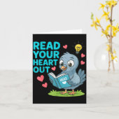 Reading Teacher Valentine Day Read Your Heart Out  Karte (Gelbe Blume)