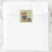 Reading Teddy Bär Sticker (Tasche)